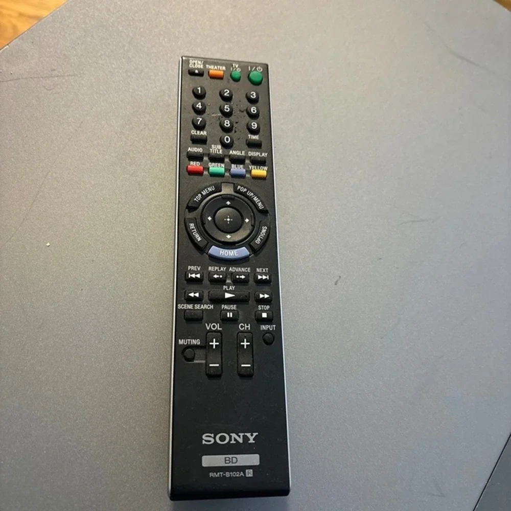 Sony Remote Control RMT-B102A Blu-ray Player Black Good OEM Replacement